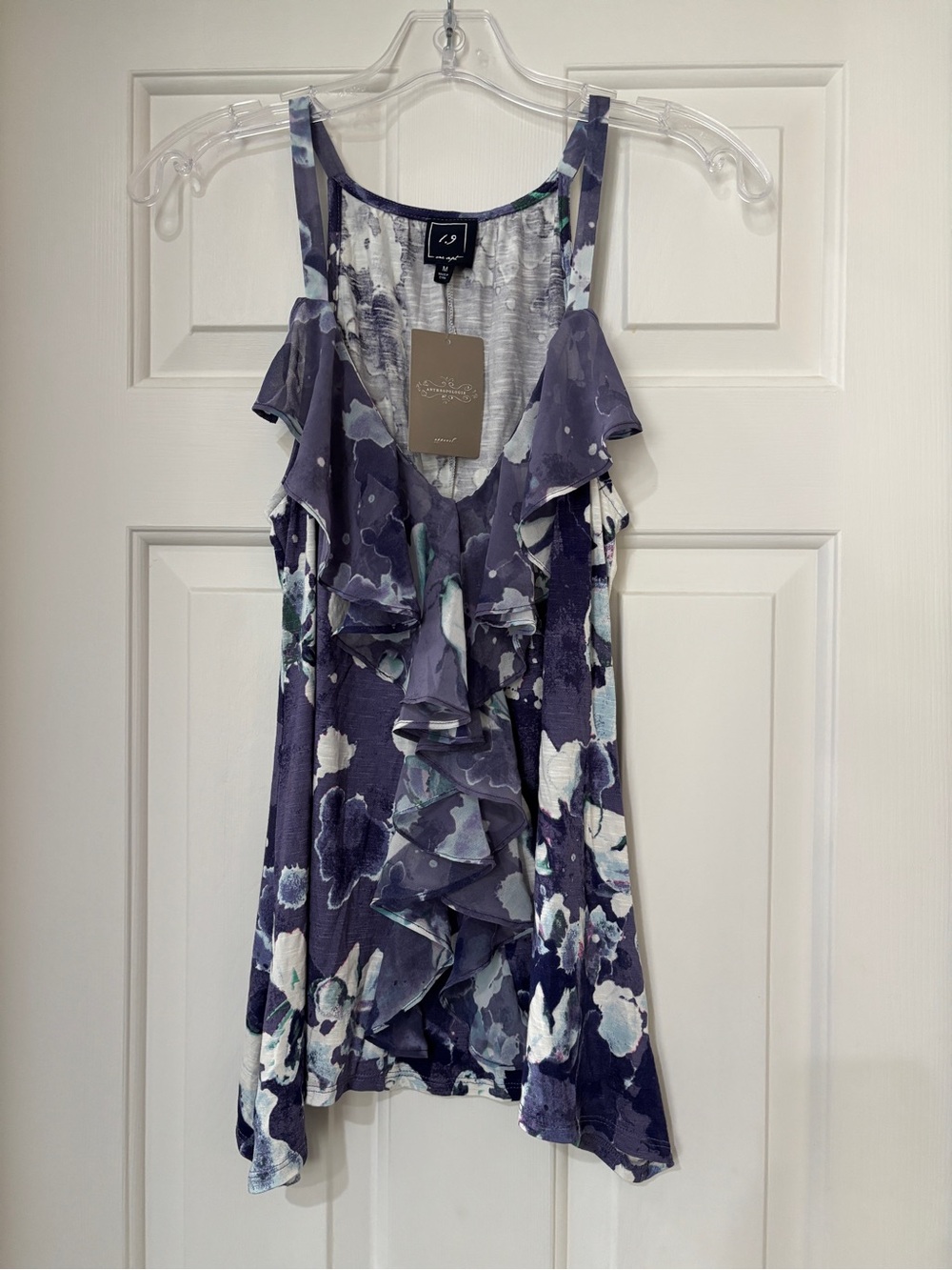 One September Floral Ruffle Tank NWT - Size Medium